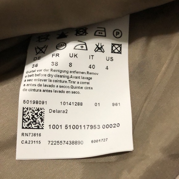 Hugo Boss Delara2 Gray wrap dress size 4 Made in Bulgaria - Picture 2 of 10